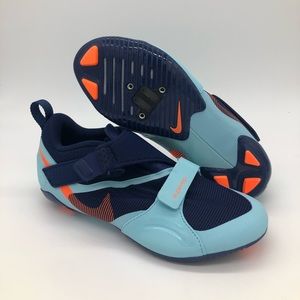 New Men's Nike SuperRep Cycle Indoor Cycling Shoes Blue/Orange w/box CW2191-484
